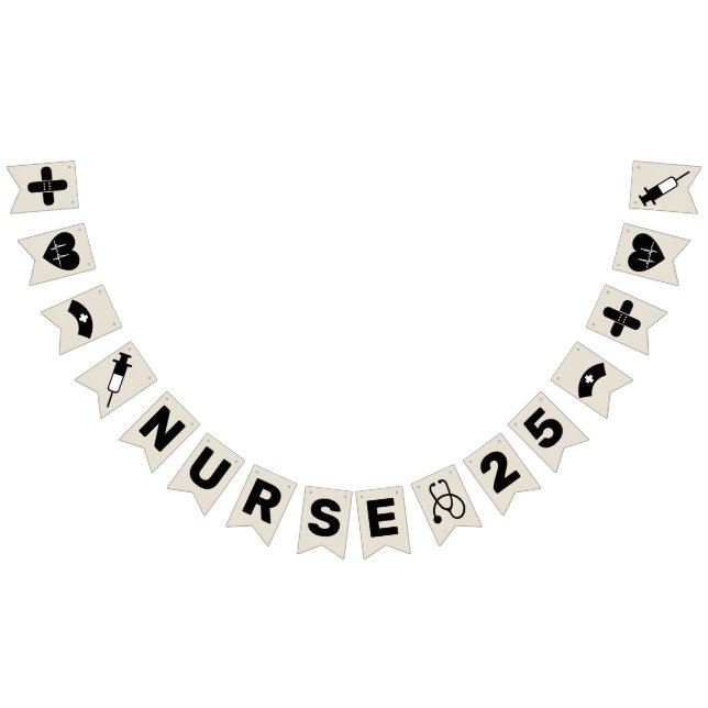 Nurse Abschluss Celebration Party 2025 Burlap Wimpelkette (Alle)