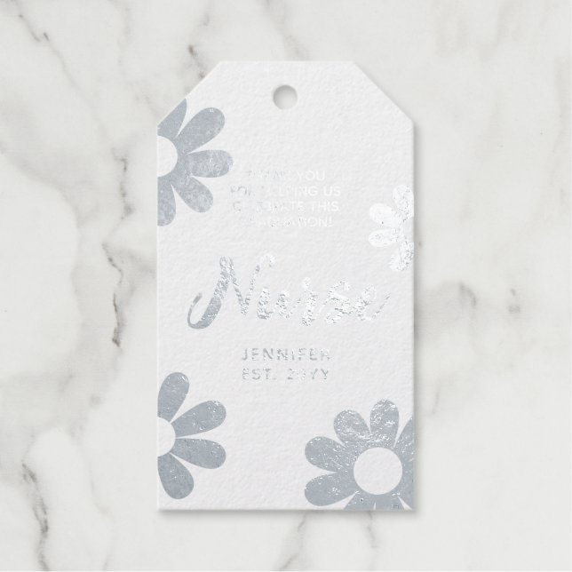 Nurse Abschluss Danke Personalisiert Geschenkanhänger (Vorderseite)