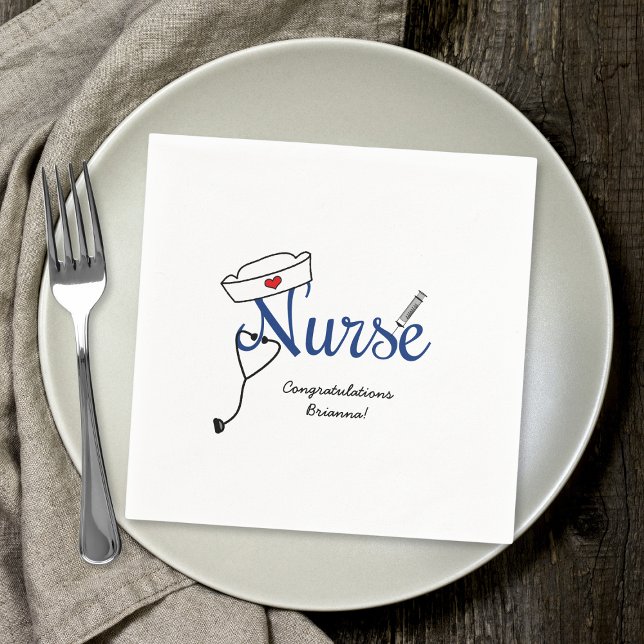 Nurse Abschluss Dinner Decke BSN RN LPN Serviette (Von Creator hochgeladen)