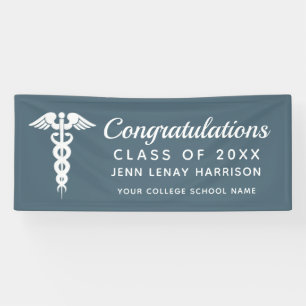 Nurse Abschluss Herzlichen Glückwunsch Blau Person Banner
