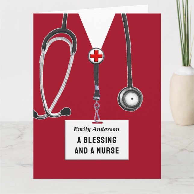 Nurse Abschluss Karte (Vorderseite)