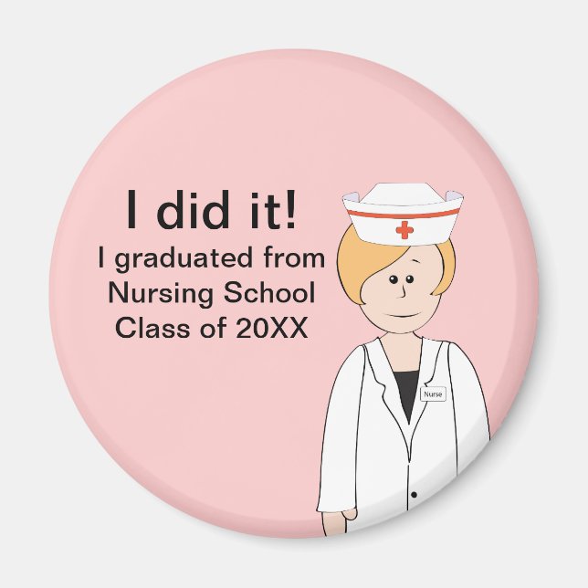 Nurse Abschluss Magnet (Vorne)