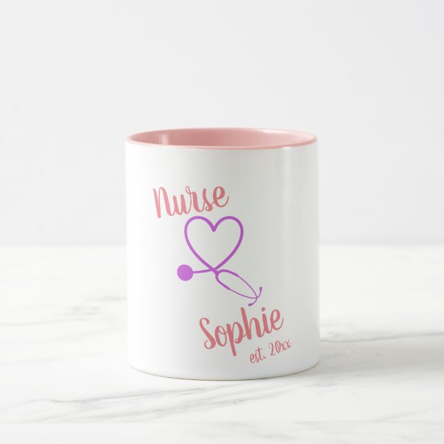 Nurse Abschluss Tasse Geschenk Personalisierten Na (Zentrum)