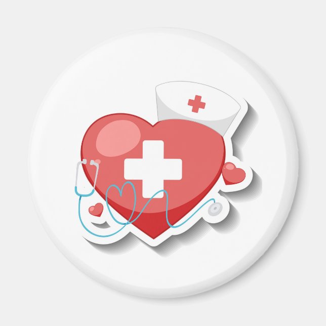 Nurse Abzeichen Magnet (Vorne)