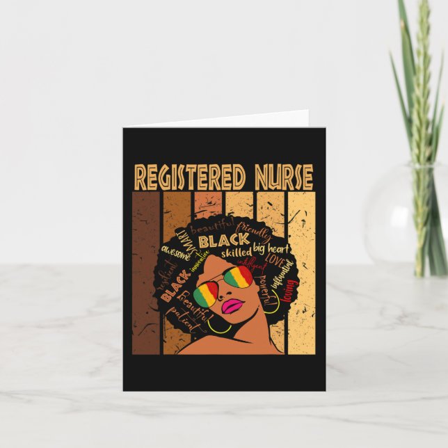 Nurse Afro American Black History Monat Karte (Vorderseite)