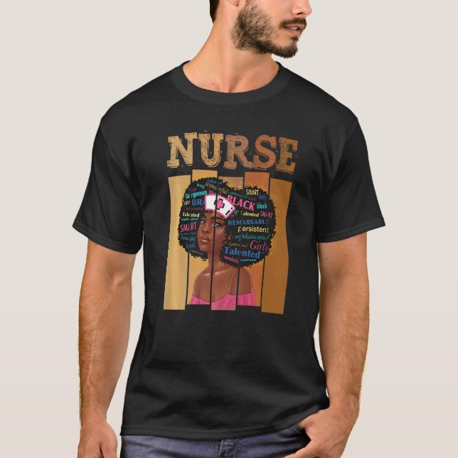 Nurse Afro Black Women Black History Monat Afrikan T-Shirt (Vorderseite)
