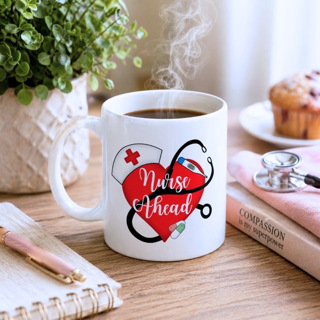 Nurse Ahead Kaffeetasse (Von Creator hochgeladen)
