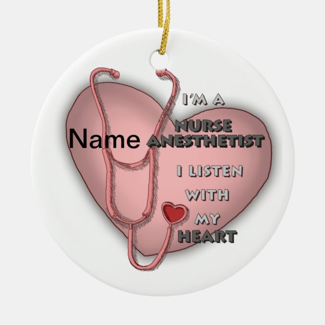 Nurse Anästhesist Keramik Ornament (Vorne)
