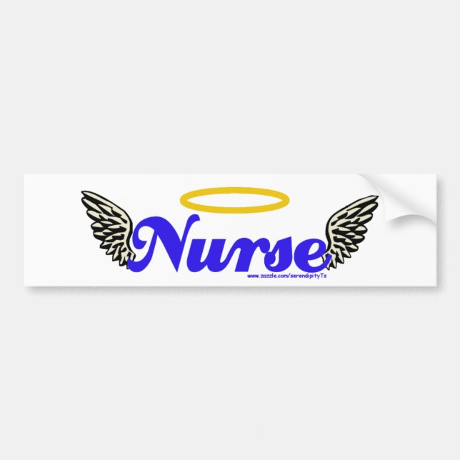Nurse Angel Wings Autoaufkleber (Vorne)