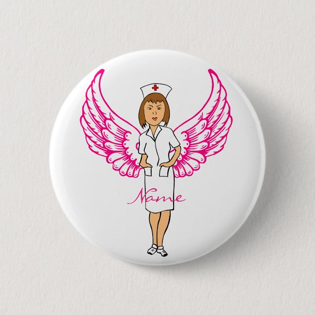 Nurse Angel Wings Thunder_Cove Button (Vorderseite)