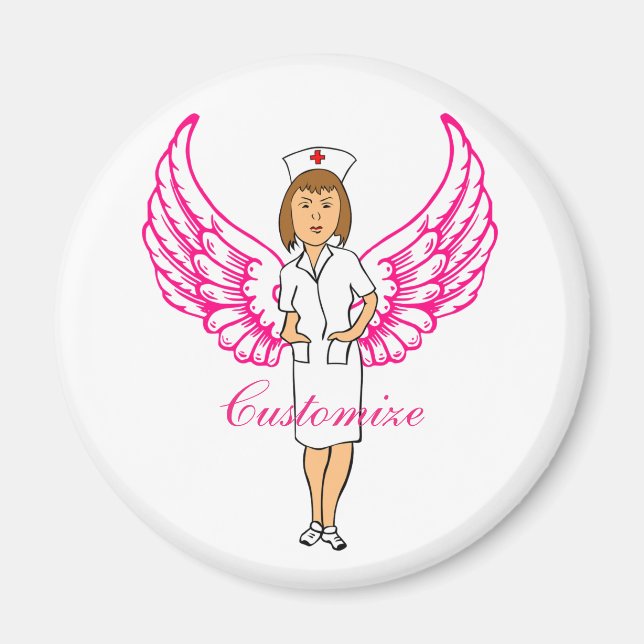 Nurse Angel Wings Thunder_Cove Magnet (Vorne)