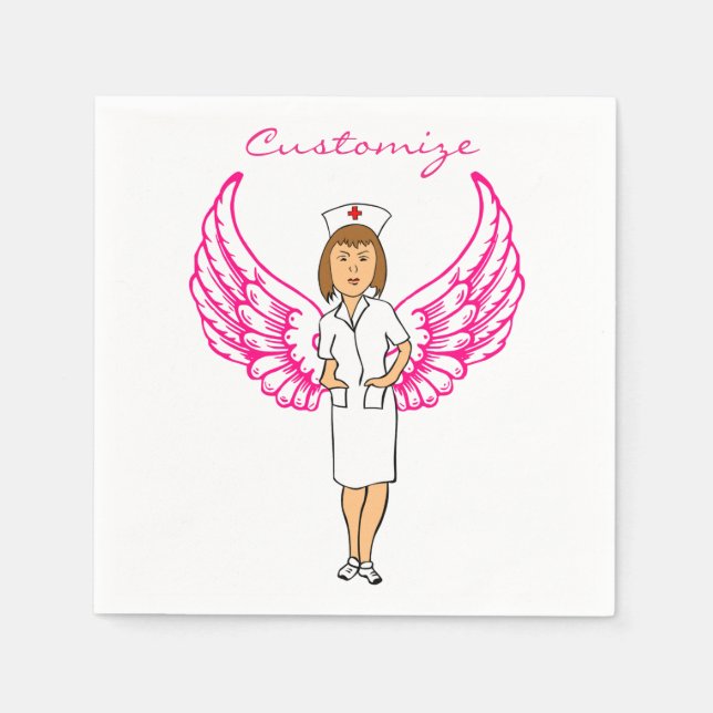 Nurse Angel Wings Thunder_Cove Serviette (Vorderseite)