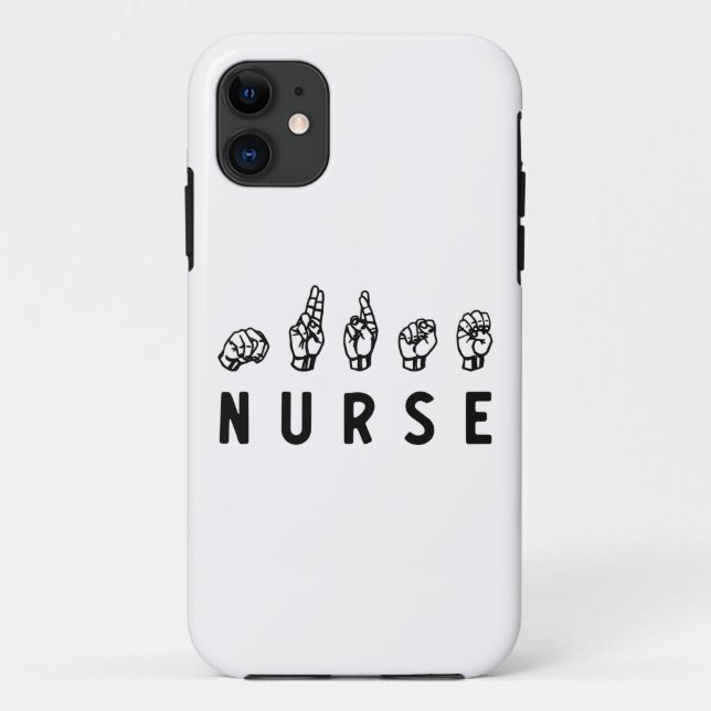 Nurse ASL Handzeichen Sprache Pflege Grad RN Gesch Case-Mate iPhone Hülle (Rückseite)