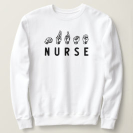 Nurse ASL Handzeichen Sprache Pflege Grad RN Gesch Sweatshirt