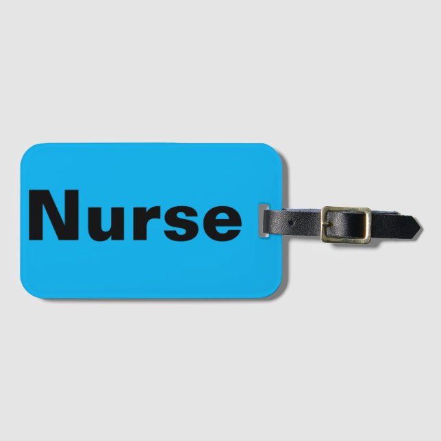 Nurse Azure Luggage Tag Gepäckanhänger (Vorderseite (Horizontal))
