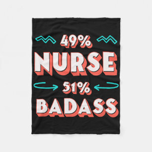 Nurse Bad Funny Nursing Spaß Rn Sarcastic Boss Fleecedecke