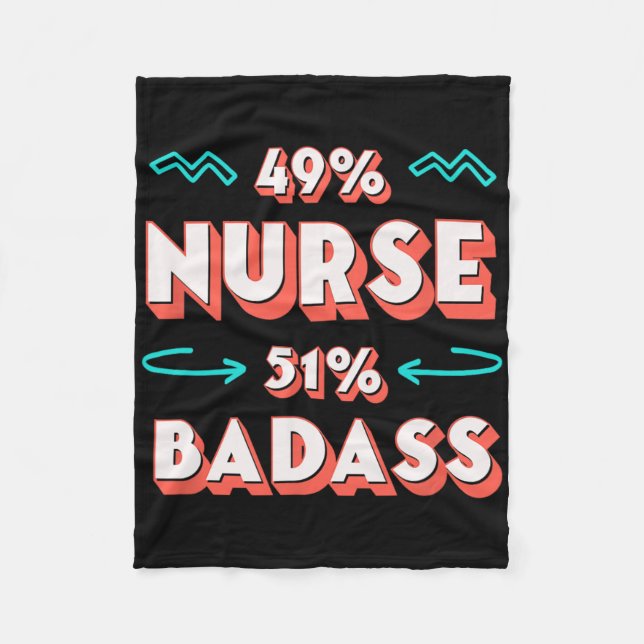 Nurse Bad Funny Nursing Spaß Rn Sarcastic Boss Fleecedecke (Vorderseite)