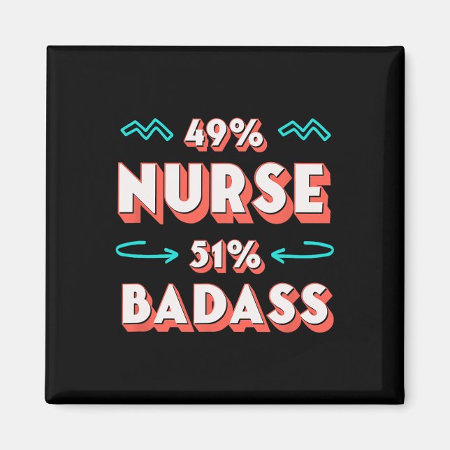 Nurse Bad Funny Nursing Spaß Rn Sarcastic Boss Magnet (Vorne)