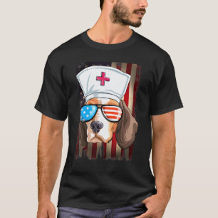Nurse Beagle 4. Juli Männer Frauen T-Shirt