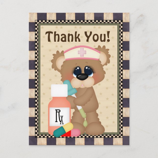 Nurse Bear Danke, Postkarte (Vorderseite)