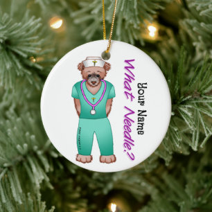 Nurse Bear Keramik Ornament