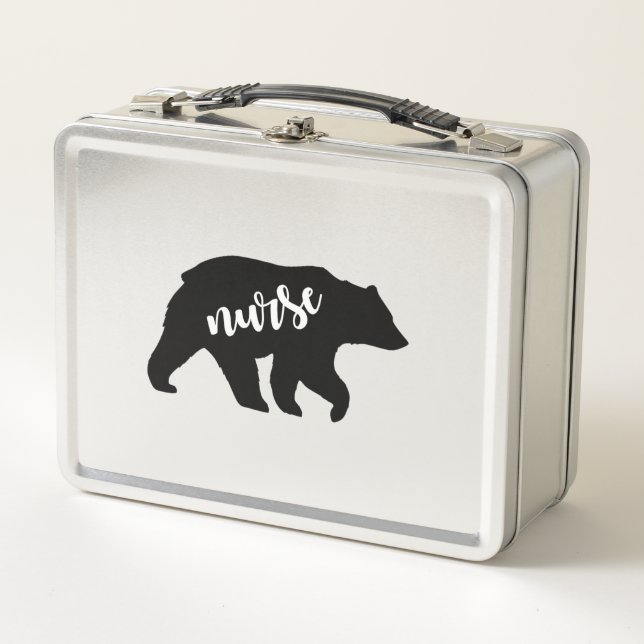 Nurse Bear Metall Brotdose (Vorderseite)