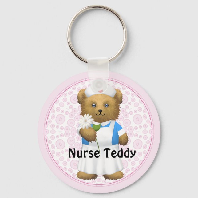 Nurse Bear - Teddy Bear Schlüsselanhänger (Vorderseite)