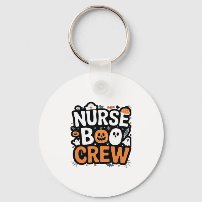 Nurse Boo Crew  Halloween Healthcare Hero  Spooky  Schlüsselanhänger (Vorderseite)