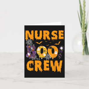 Nurse Boo Crew Halloween Nursing School Karte