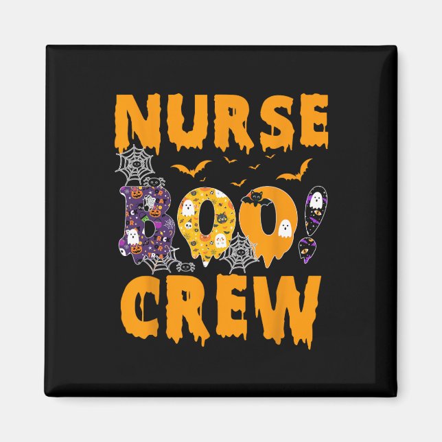 Nurse Boo Crew Halloween Nursing School Magnet (Vorne)