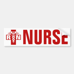 Nurse Caduceus RN oder Initialen Autoaufkleber