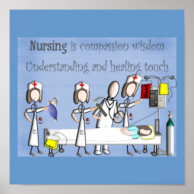 Nurse Canvas Art "Compassion & Wisdom" Poster (Vorne)