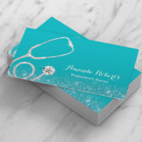 Nurse Caregiver Elegant Medical Turquoise