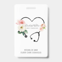 Nurse Caregiver Floral Stethoscope