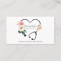 Nurse Caregiver Floral Stethoscope