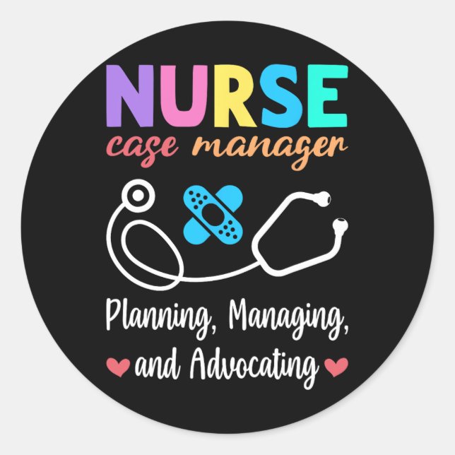 Nurse Case Manager Apprecision Nurse Case Manageme Runder Aufkleber (Vorderseite)