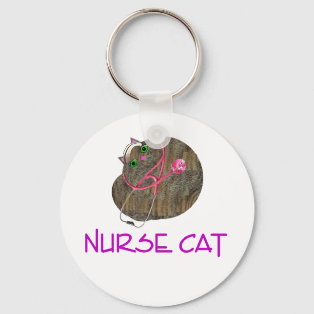 Nurse Cat Kechain Schlüsselanhänger (Vorderseite)