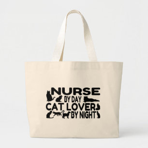 Nurse Cat Lover Jumbo Stoffbeutel