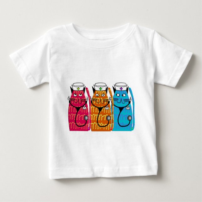 Nurse Cats Baby T-shirt (Vorderseite)