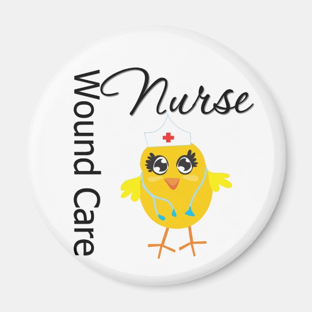 Nurse Chick v1 Wound Care Nurse Magnet (Vorne)