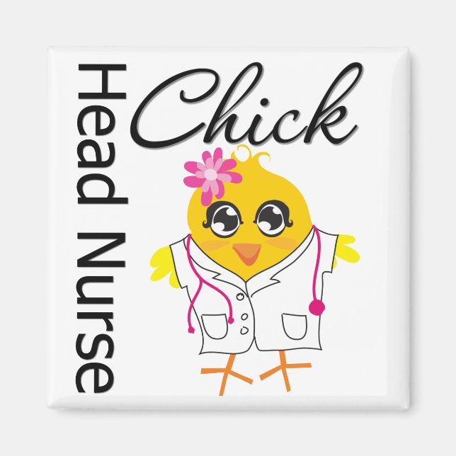 Nurse Chick v2 Head Nurse Magnet (Vorne)