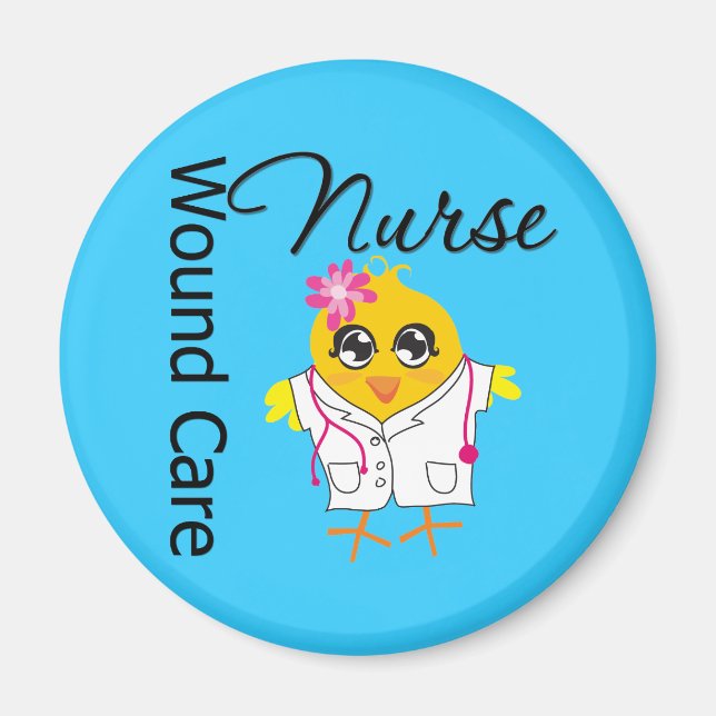 Nurse Chick v2 Wound Care Nurse Magnet (Vorne)