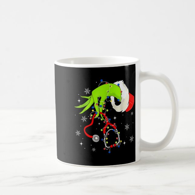 Nurse Christmas Stethoscope Nurses Xmas Pajamas Sa Kaffeetasse (Rechts)