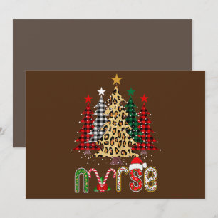 Nurse Christmas Tree Stethoscope RN LPN Scrub Nurs Einladung