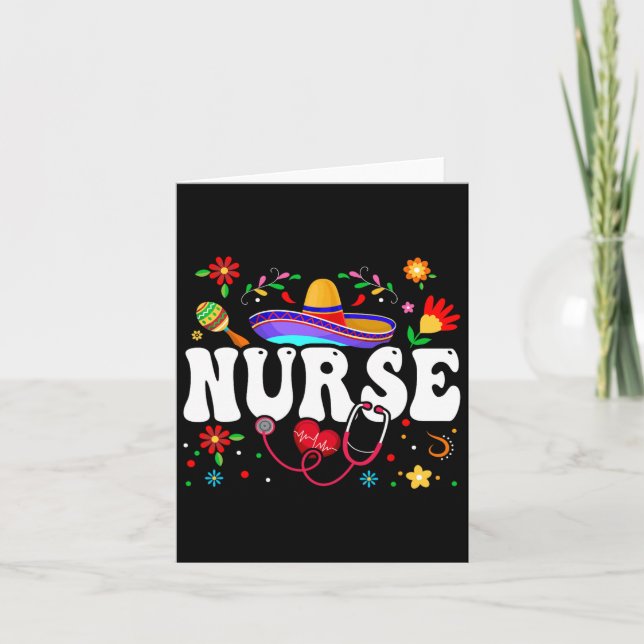 Nurse Cinco De Mayo Mexican Karte (Vorderseite)