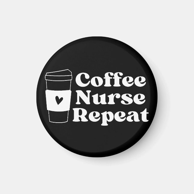 Nurse Coffee Lover Magnet (Vorne)