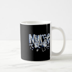Nurse Coquette Bow Blue Stethoscope Pflege Medizin Kaffeetasse