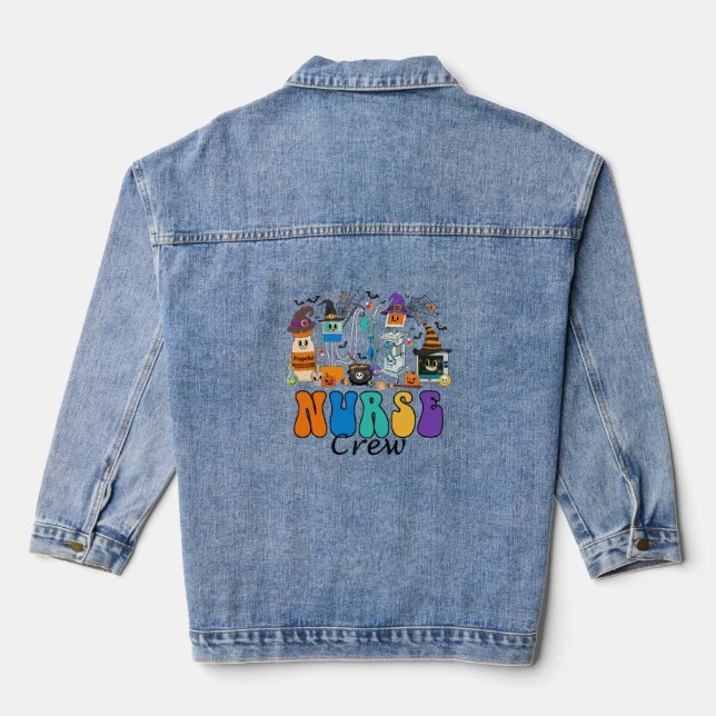 Nurse Crew Halloween Jeansjacke (Rückseite)