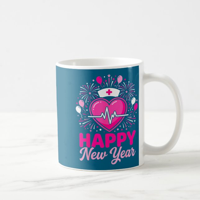 Nurse Crew Heartbeat Nye Countdown Party Year Happ Kaffeetasse (Rechts)