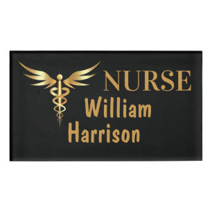 Nurse Customize Caduceus Namenschild